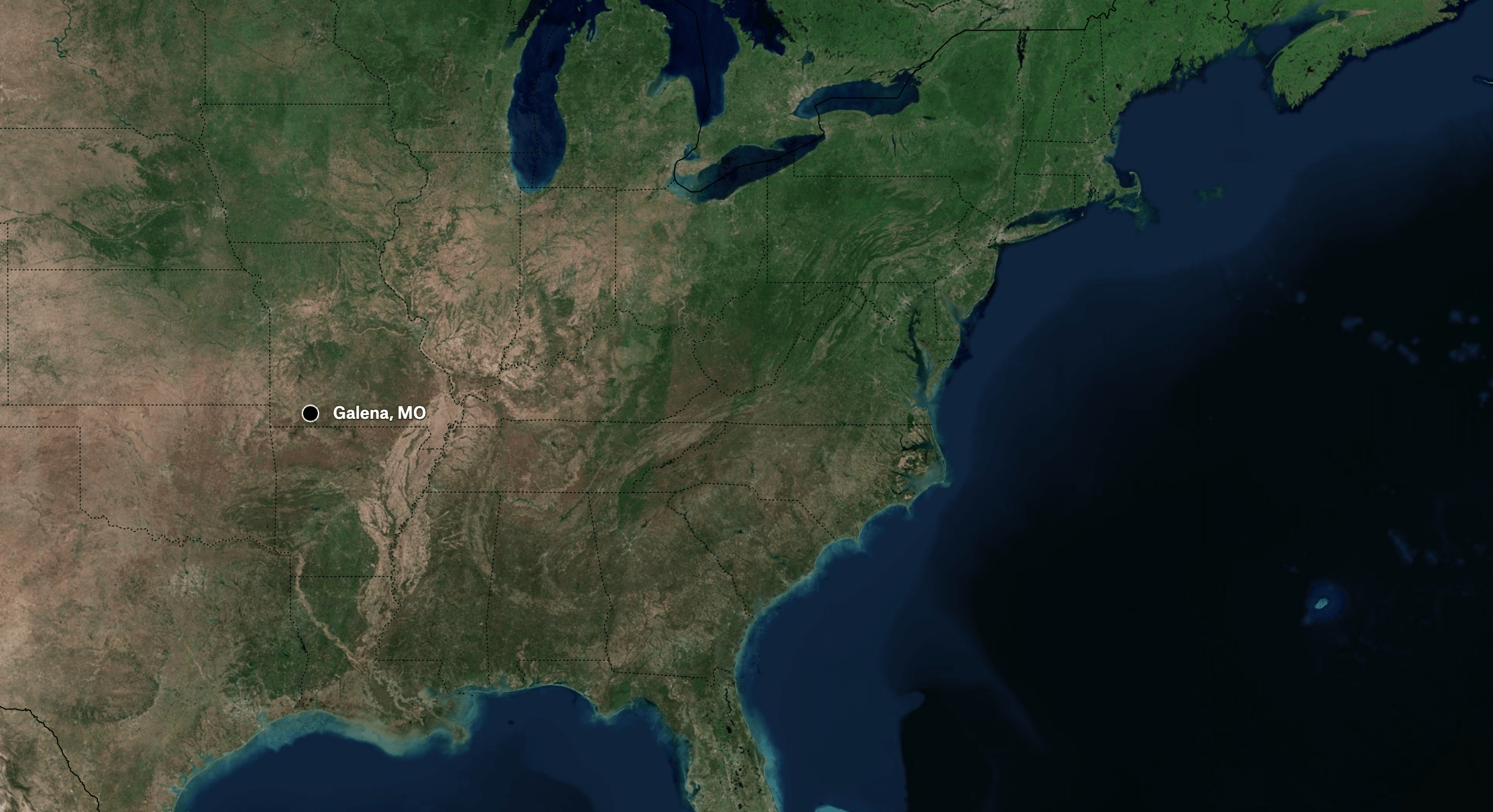 Map of Galena, Missouri